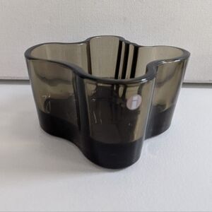 IITTALA Alvar Aalto Brown GLASS Votive TEALIGHT CANDLE HOLDER